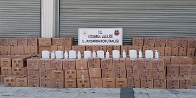  İstanbul'da 8 Ton Sahte Dezenfektan Ele Geçirildi